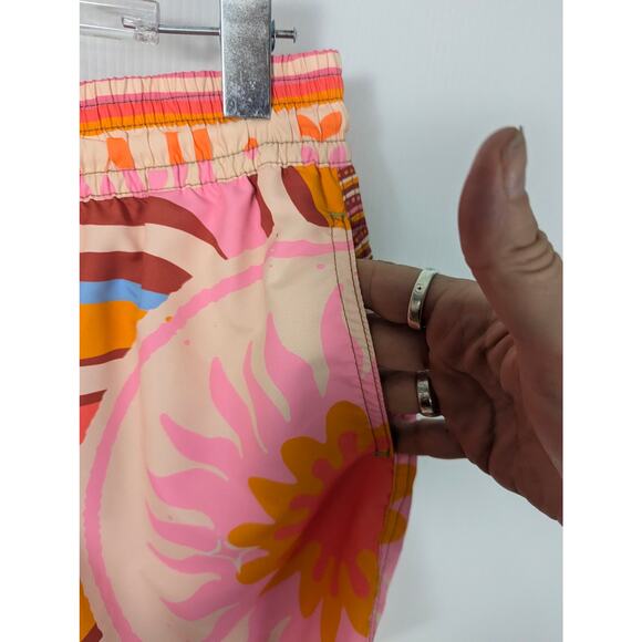 Maaji Sailor Sporty Shorts Swizzle Blossom Swim Trunks Pink Orange M NWT - Picture 10 of 12